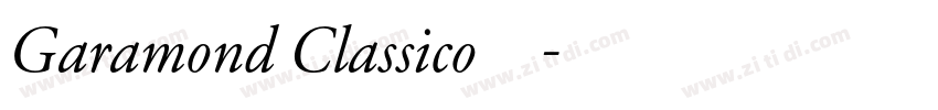 Garamond Classico字体字体转换